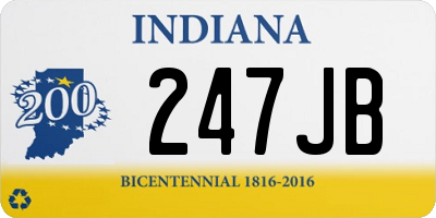 IN license plate 247JB