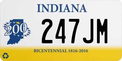 IN license plate 247JM