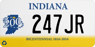 IN license plate 247JR