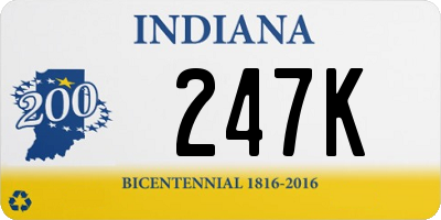 IN license plate 247K