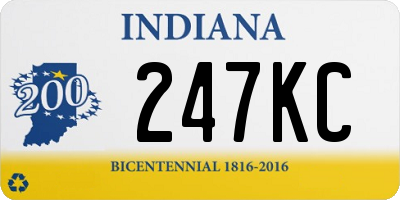 IN license plate 247KC