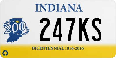 IN license plate 247KS