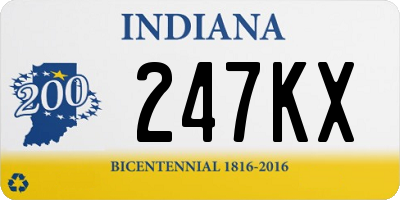 IN license plate 247KX