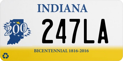 IN license plate 247LA