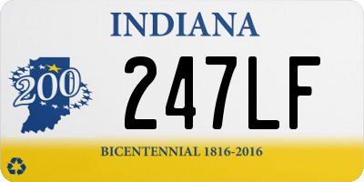 IN license plate 247LF