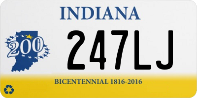 IN license plate 247LJ