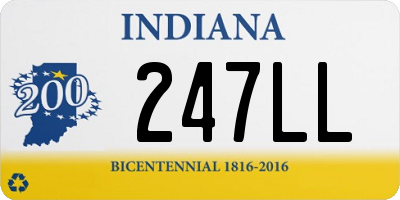 IN license plate 247LL