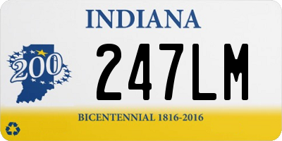 IN license plate 247LM