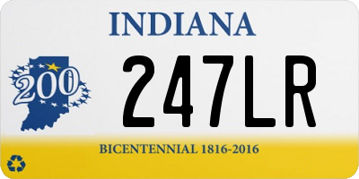 IN license plate 247LR