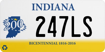 IN license plate 247LS