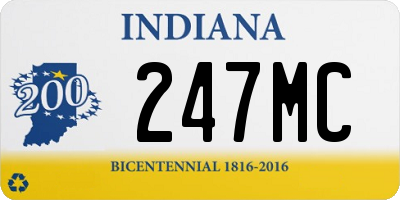 IN license plate 247MC
