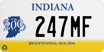 IN license plate 247MF