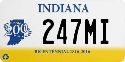 IN license plate 247MI