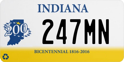 IN license plate 247MN