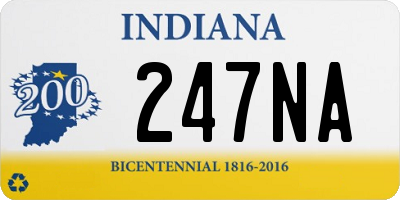 IN license plate 247NA