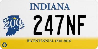 IN license plate 247NF