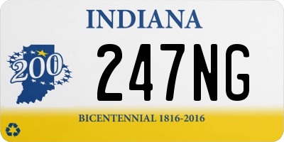 IN license plate 247NG