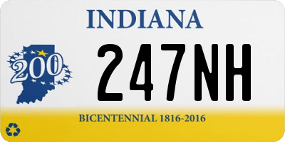 IN license plate 247NH