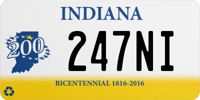 IN license plate 247NI