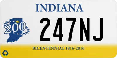 IN license plate 247NJ