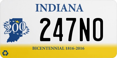 IN license plate 247NO