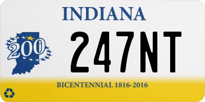 IN license plate 247NT