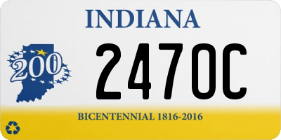 IN license plate 247OC