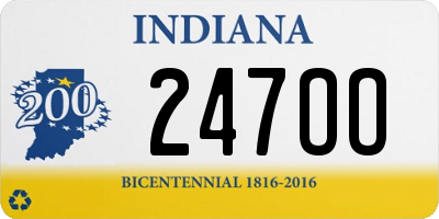 IN license plate 247OO