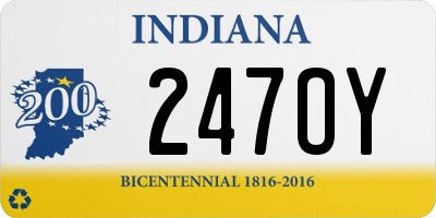 IN license plate 247OY