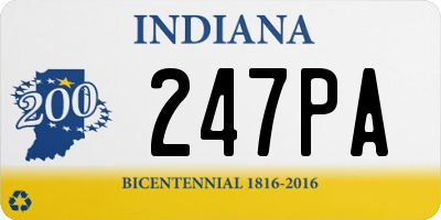 IN license plate 247PA