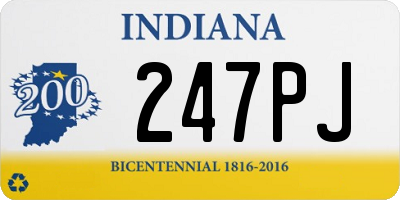 IN license plate 247PJ