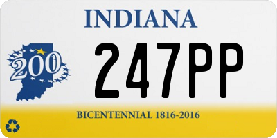 IN license plate 247PP