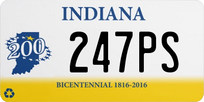 IN license plate 247PS