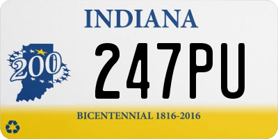 IN license plate 247PU