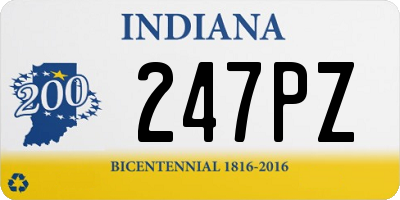 IN license plate 247PZ