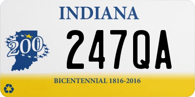 IN license plate 247QA