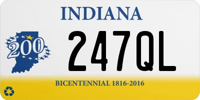 IN license plate 247QL