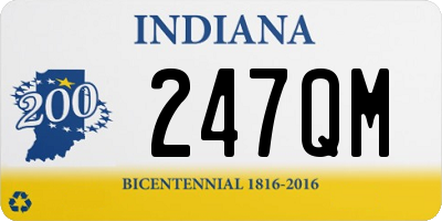 IN license plate 247QM