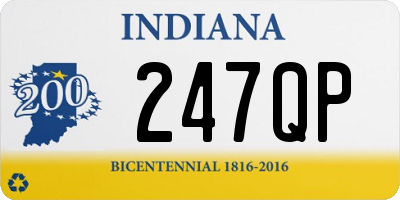 IN license plate 247QP