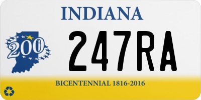 IN license plate 247RA