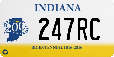 IN license plate 247RC