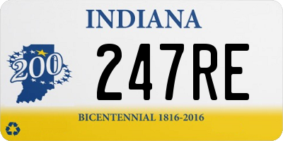 IN license plate 247RE