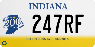 IN license plate 247RF