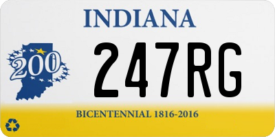 IN license plate 247RG