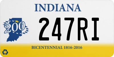 IN license plate 247RI