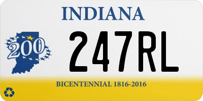 IN license plate 247RL