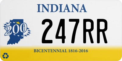 IN license plate 247RR