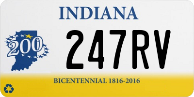 IN license plate 247RV