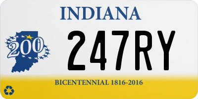 IN license plate 247RY