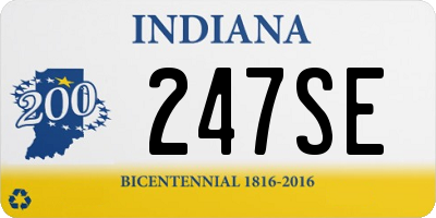 IN license plate 247SE